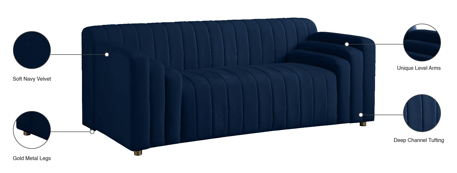 Naya Velvet Loveseat