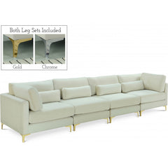 Julia Velvet Modular 142" Sofa