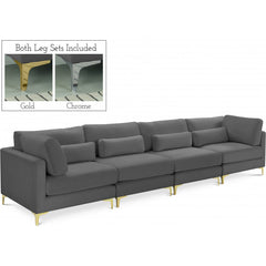 Julia Velvet Modular 142" Sofa