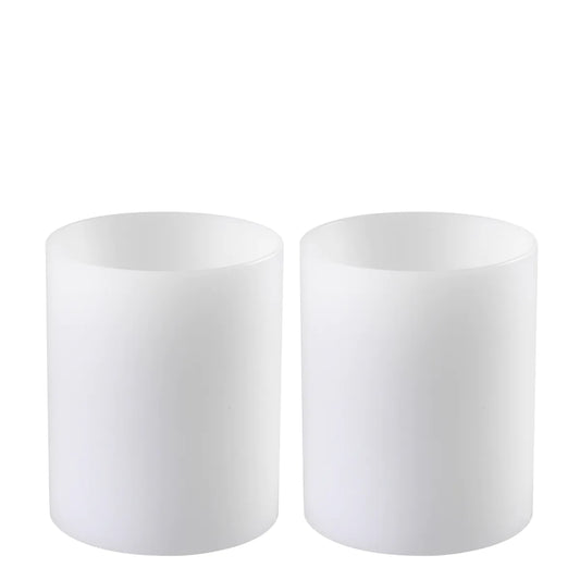 Artificial Candle deep ø 10 x H. 12 cm set of 2