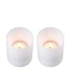 Artificial Candle deep ø 10 x H. 12 cm set of 2