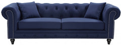 Chesterfield Linen Textured Sofa