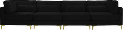 Julia Velvet Modular 142" Sofa