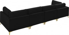 Julia Velvet Modular 142" Sofa