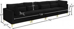 Julia Velvet Modular 142" Sofa