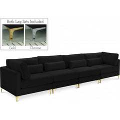 Julia Velvet Modular 142" Sofa