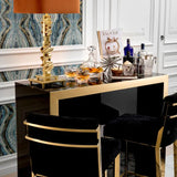 Bar Grimaldi
Gold finish | black glass