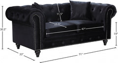 Chesterfield Velvet Loveseat