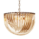 Chandelier Murano 19.5 inch dia
Champagne acrylic | antique brass finish