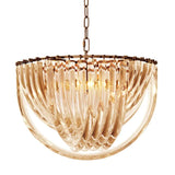 Chandelier Murano 19.5 inch dia
Champagne acrylic | antique brass finish