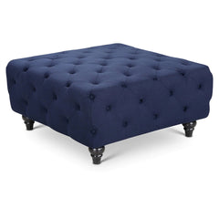 Chesterfield Linen Textured Ottoman