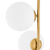 Floor Lamp Tempo
Antique brass finish | white glass | black marble base