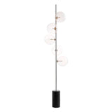 Floor Lamp Tempo
Nickel finish | clear glass | black marble base
