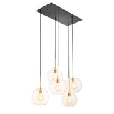 Chandelier Tango 5 light
Antique brass finish | bronze finish | clear glass