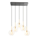 Chandelier Tango 5 light
Antique brass finish | bronze finish | clear glass