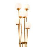 Floor Lamp Tortora
Antique brass finish | white glass | black marble base