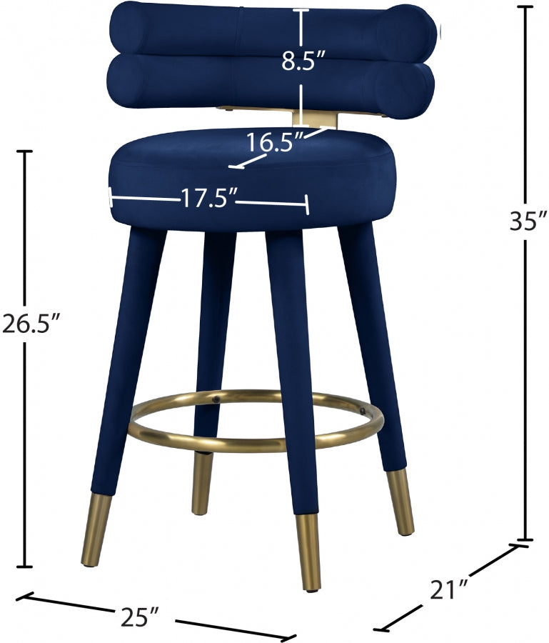 Fitzroy Velvet Counter Stool