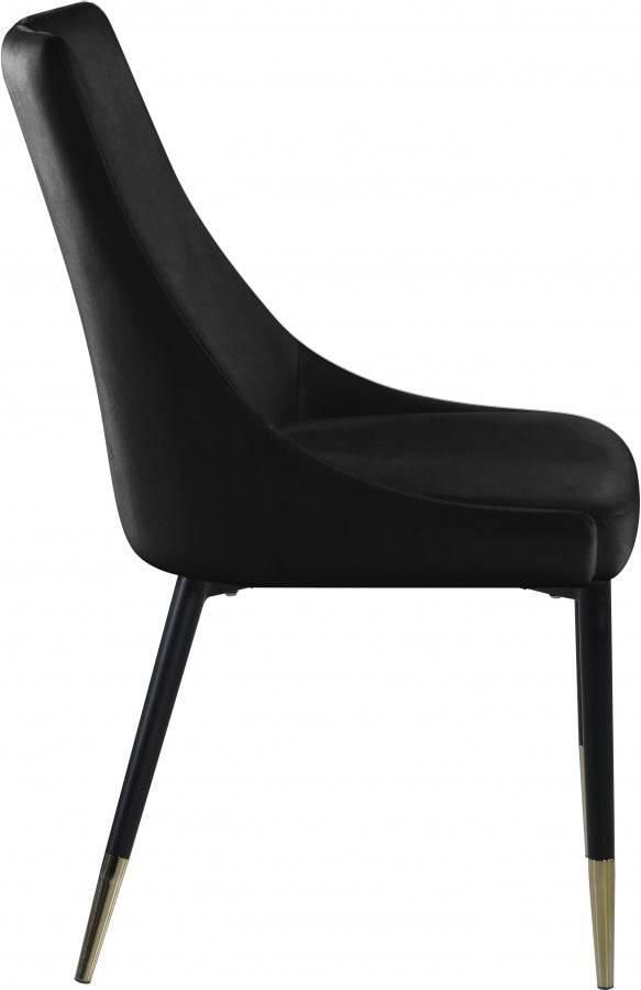 Sleek Velvet Dining Chair