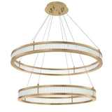 Chandelier Damien Double
Antique brass finish | frosted glass