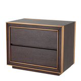 Nightstand Camelot
Brown oak veneer | brushed brass finish