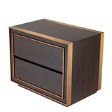 Nightstand Camelot
Brown oak veneer | brushed brass finish