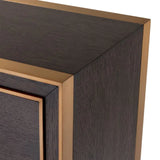Nightstand Camelot
Brown oak veneer | brushed brass finish