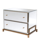 Nightstand Clarington
Mirror glass | brushed brass finish