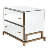 Nightstand Clarington
Mirror glass | brushed brass finish
