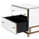 Nightstand Clarington
Mirror glass | brushed brass finish