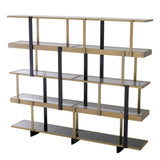 Cabinet Mercure
Brushed brass finish | black finish | smoke glass | black glass