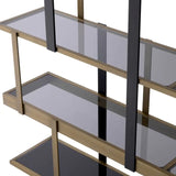 Cabinet Mercure
Brushed brass finish | black finish | smoke glass | black glass