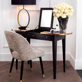 Dressing Table Toulouse
Charcoal grey oak veneer | brushed brass finish | mirror glass