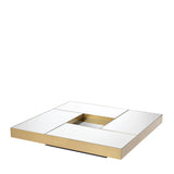 Coffee Table Allure Brushed brass finish | mirror glass | black base