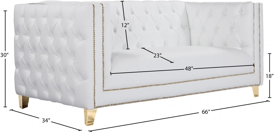 Michelle Faux Leather Loveseat