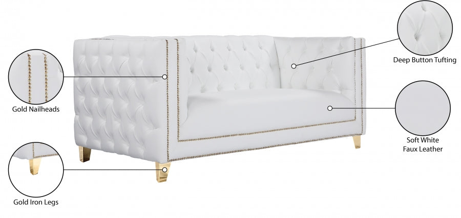 Michelle Faux Leather Loveseat