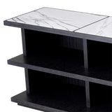 Cabinet Miguel L
Charcoal grey oak veneer | bianco lilac marble