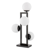 Table Lamp Pascal
Bronze highlight finish | white glass