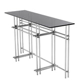 Console Table Quinn
Polished stainless steel | smoke glass