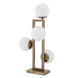 Table Lamp Pascal
Light brushed brass finish | white glas