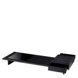 Coffee Table The Crest Charcoal grey oak veneer | smoke glass