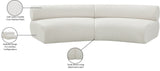 Bale Modular Sofa: Luxurious Cream Chenille Upholstery with Chic Cross-Hatched Design for Comfort