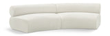 Bale Modular Sofa: Luxurious Cream Chenille Upholstery with Chic Cross-Hatched Design for Comfort
