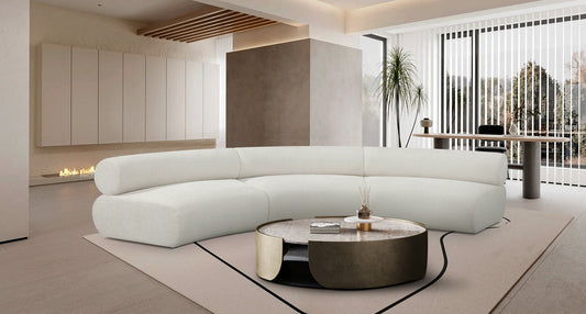 Bale Modular Sofa: Stylish Cream Chenille Design for Ultimate Comfort and Relaxation in Your Home