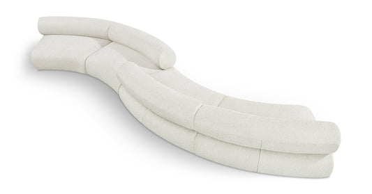 Bale Modular Sofa - Luxurious Cream Chenille Upholstery with Unique Cross-Hatched Design for Comfort