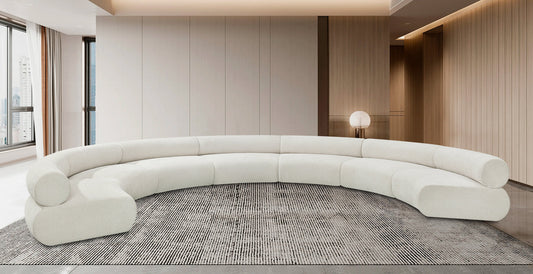 Bale Modular Sofa - Luxurious Cream Chenille Upholstery with Unique Texture for Ultimate Comfort