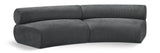Bale Modular Sofa: Luxurious Cream Chenille Upholstery with Chic Cross-Hatched Design for Comfort