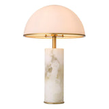 Table Lamp Vaneta
Antique brass finish | alabaster | white glass
