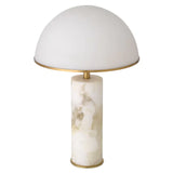 Table Lamp Vaneta
Antique brass finish | alabaster | white glass