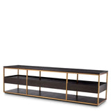 TV Cabinet Parker L
Mocha straight oak veneer | brushed brass finish