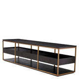 TV Cabinet Parker L
Mocha straight oak veneer | brushed brass finish